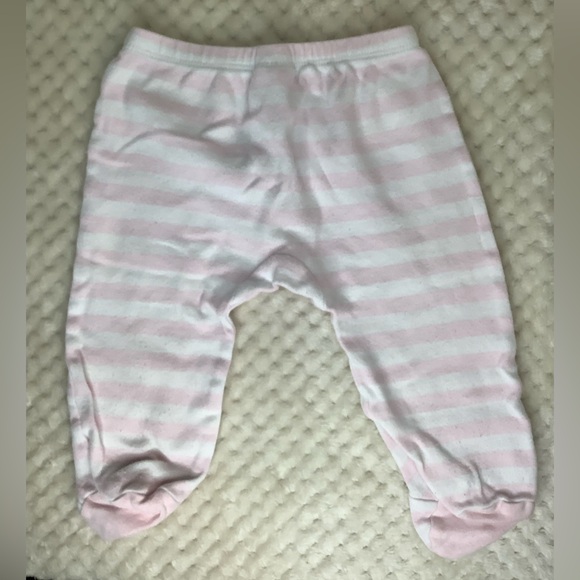 White and Pink Stripe Footed Baby Pants Size 3–6M 🌸👶 - Picture 4 of 4
